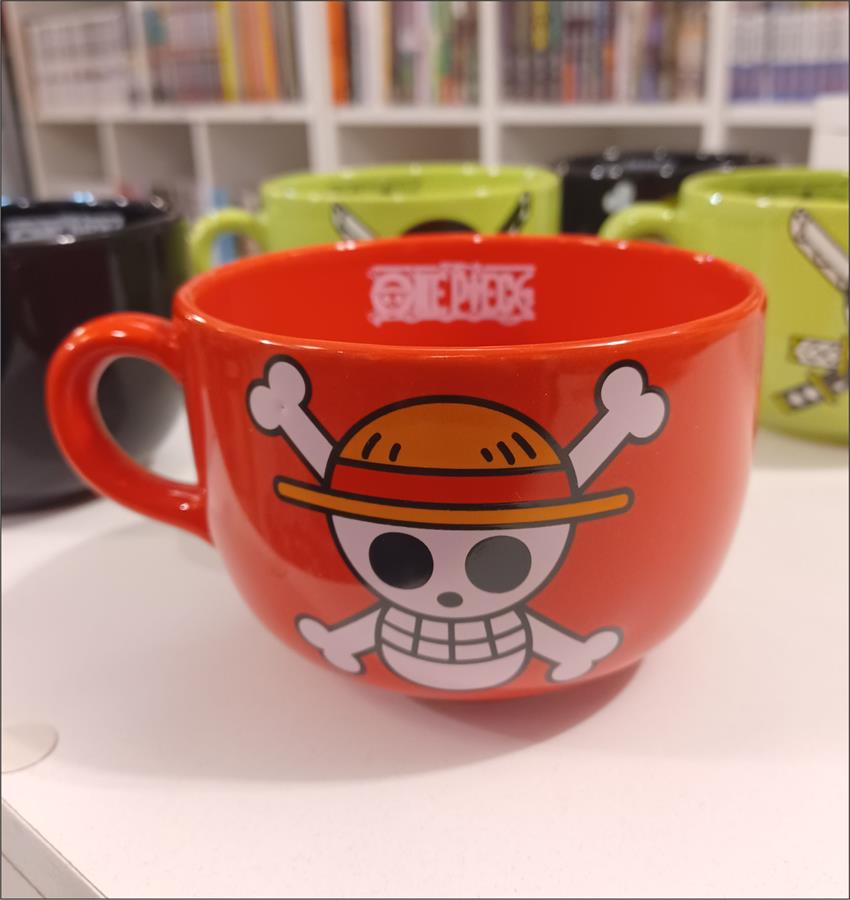 TAZON TAZA LUFFY ONE PIECE ROJO (7,5CM ALTO X 11,5CM DIAMETRO) CERAMICA