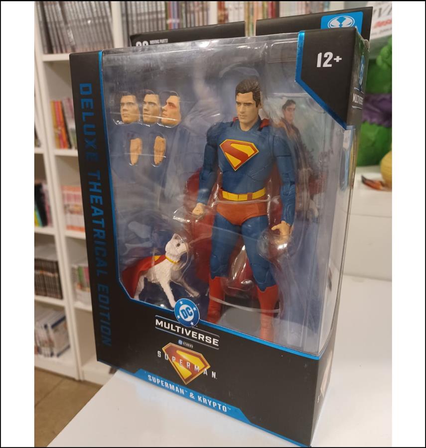 McFarlane DC Superman  Deluxe Theatrical Edition 'Superman y Crypto' 7 pulgadas